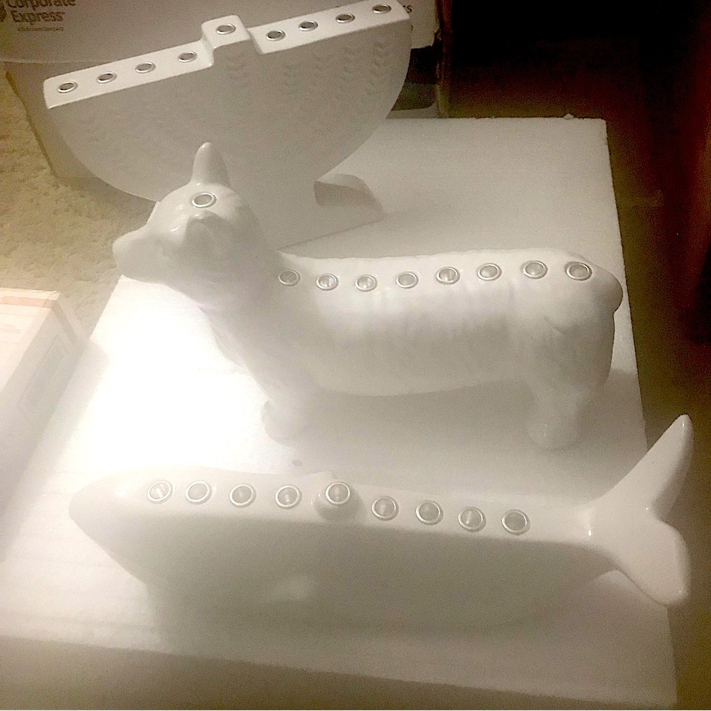 TARGET Bullseye's Playground Ceramic Menorah Set: Dog + Whale + Menorah